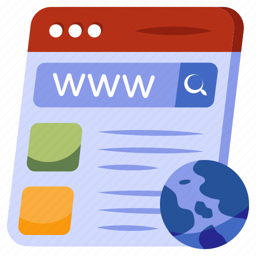 Www, world wide web, search box, web browser, web network icon - Download on Iconfinder