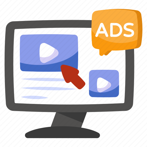 Video ad, video advertisement, digital ad, ad, online ad icon - Download on Iconfinder
