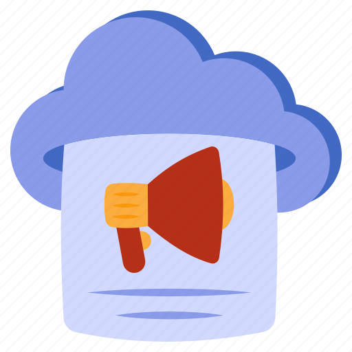 Cloud promotion, cloud marketing, cloud campaign, cloud announcement, cloud publicity icon - Download on Iconfinder