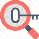 keyword research, key, magnifier, zoom, search