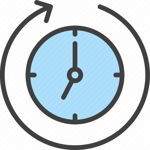 Clock, clockwise, reminder, repeat, replay, time, waiting icon - Download on Iconfinder
