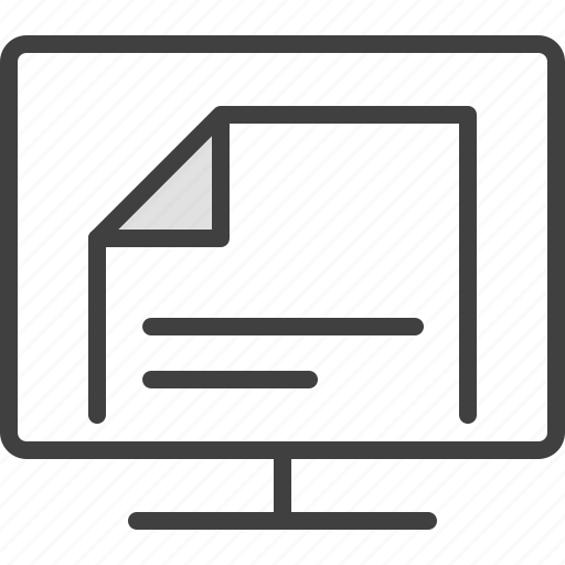 Document, electronic, file, management, monitor, online, text icon - Download on Iconfinder