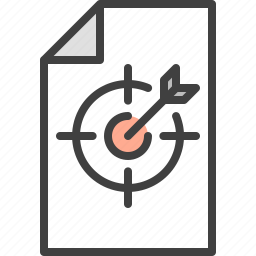 Aim, bullseye, document, goal, page, seo, target icon - Download on Iconfinder