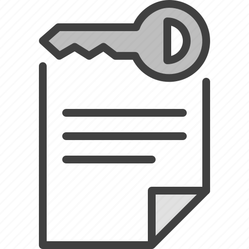 Document, file, key, keyword, private icon - Download on Iconfinder