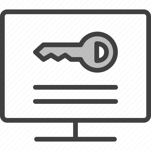 Key, login, monitor, password, privacy, safety icon - Download on Iconfinder