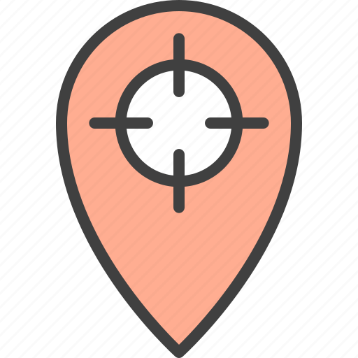 Aim, bullseye, location, map, marker, pin, target icon - Download on Iconfinder