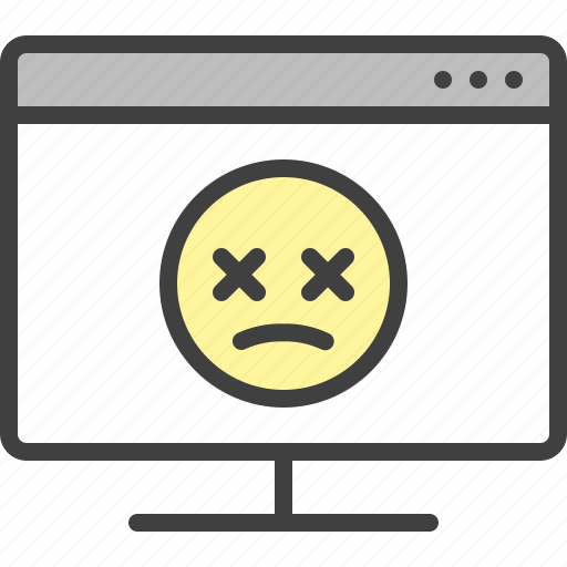 Error page, malfunction, malware, monitor, repairs, service, technical icon - Download on Iconfinder