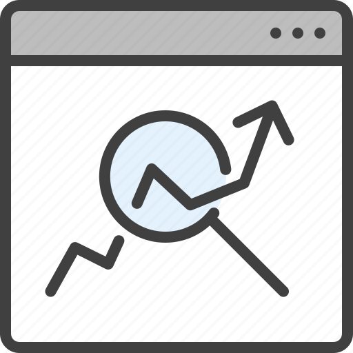 Analytics, chart, loupe, magnifying glass, search engine, seo, traffic icon - Download on Iconfinder