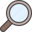 glass, magnifying, search, zoom 