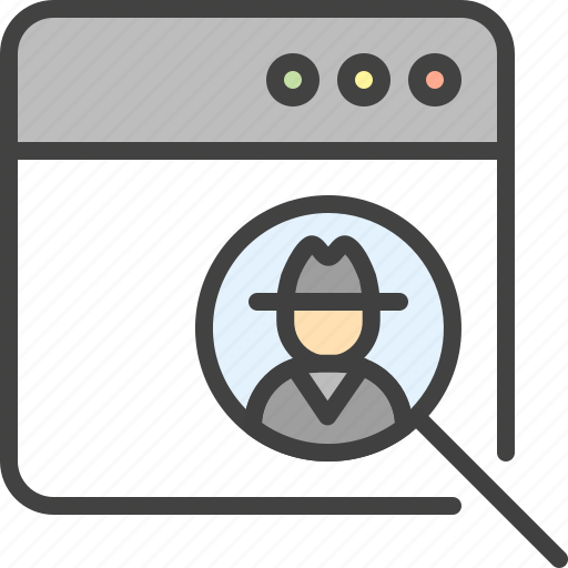 Criminal, glass, hacker, magnifying, search, security, spy icon - Download on Iconfinder