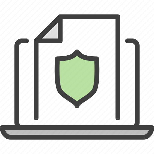 Electronic, file, guard, laptop, protection, security, shield icon - Download on Iconfinder
