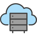 cloud, database, hosting, network, server, share, storage