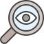 audit, check, glass, magnifying, search, verification, zoom 