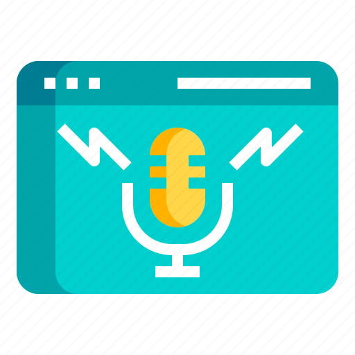 Browser, microphone, podcast, podcasting, radio, streming icon - Download on Iconfinder