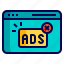 ads, advertising, announcement, banner, pop, up 