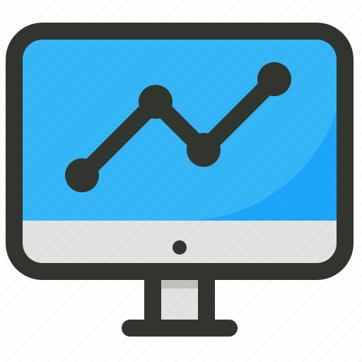 Analytics, chart, monitoring, report, sales, screen, statistics icon - Download on Iconfinder
