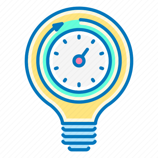 Bulb, clock, light, productivity, seo, time icon - Download on Iconfinder