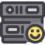 database, like, network, server, smile, storage 
