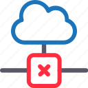 cloud, database, error connection, hardware, hosting, server, storage