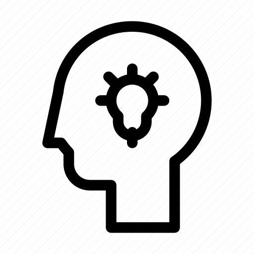 Think, head, creativity, brain, lamp, idea icon - Download on Iconfinder