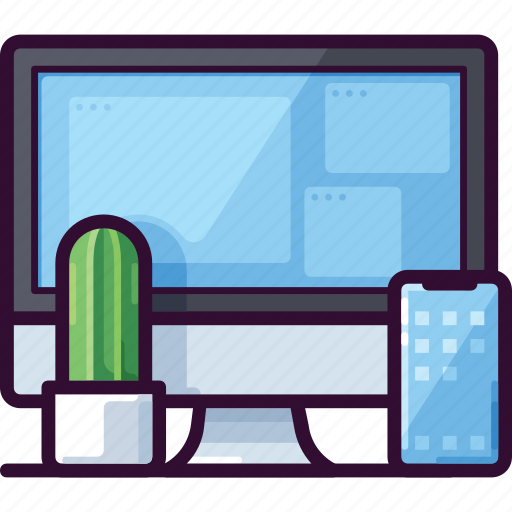 Cactus, computer, phone, plant icon - Download on Iconfinder