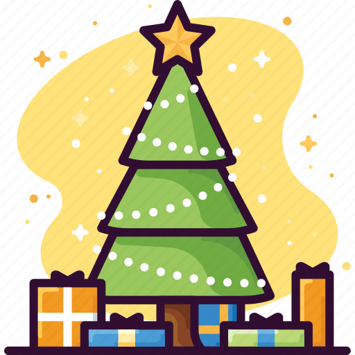 Christmas, star, tree, xmas, gifts, presents, christmas tree icon - Download on Iconfinder