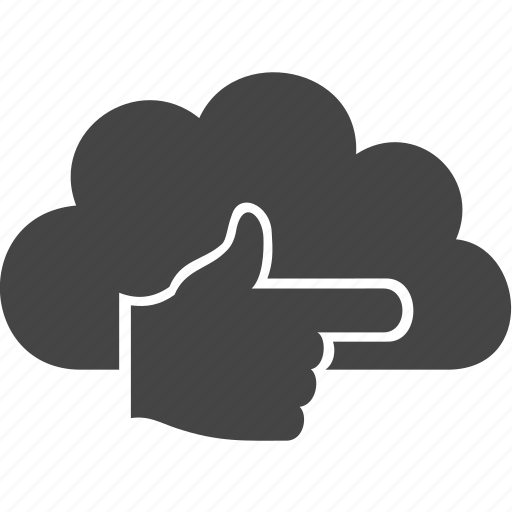 Cloud, hand, finger, pointer icon - Download on Iconfinder