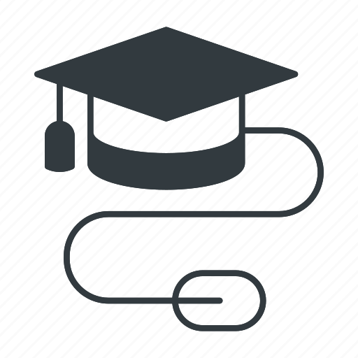 Education, graduation, cap, hat, online, mouse, cursor icon - Download on Iconfinder