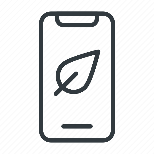 Smartphone, phone, mobile, leaf, smart, technology, plant icon - Download on Iconfinder
