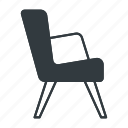 armchair, chair, furniture, interior, seat, isolated, modern