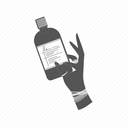 Hand, bottle, container, sign, shampoo, conditioner, beauty icon - Download on Iconfinder