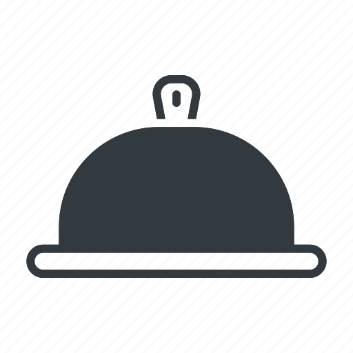Restaurant, plate, cloche, covered, food, hand, dish icon - Download on Iconfinder