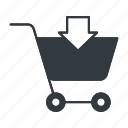 shopping, cart, add, supermarket, basket, delivery, service, buying