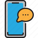 chatting, comment, message, phone, typing