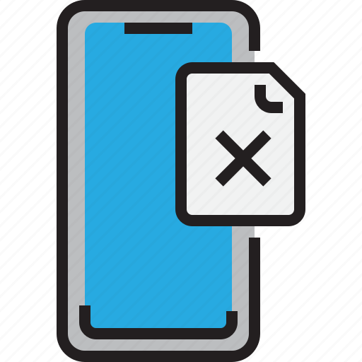 Cross, document, file, incorrect, no, phone icon - Download on Iconfinder