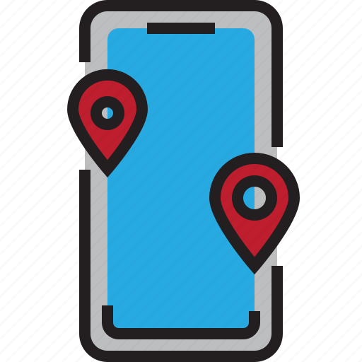Gps, map, online, phone, pin icon - Download on Iconfinder