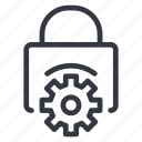 padlock, protection, privacy, setting, configuration, gear, preference