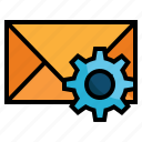 envelope, message, setting, gear, wheel, email, letter