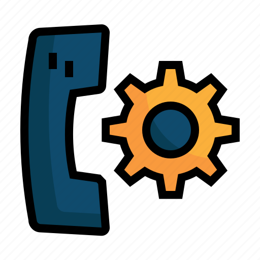 Phone, setting, gear, wheel, call, telephone, cog icon - Download on Iconfinder