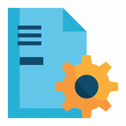 Document, setting, gear, cog, file, sheet icon - Download on Iconfinder