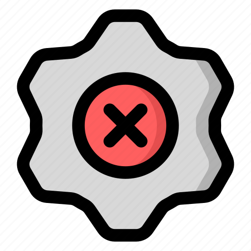 Delete, gear, settings, clear, remove, bad, technology icon - Download on Iconfinder
