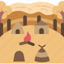 colony, settlement, village, building, native
