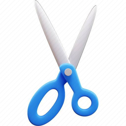 Scissors, cut, tool, equipment, cutting, scissor 3D illustration - Download on Iconfinder