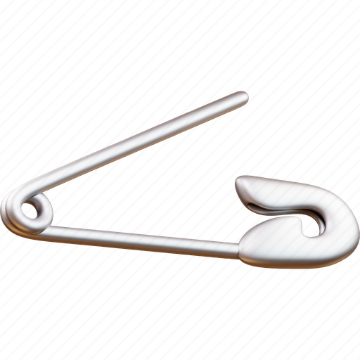 Safety pin, pin, needle pin, baby pin, tool 3D illustration - Download on Iconfinder