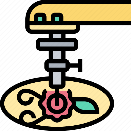 Embroidery, foot, sewing, machine, decoration icon - Download on Iconfinder