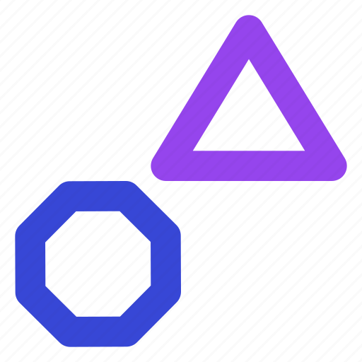 Triangle and octagon, shape, design, triangle and octagon shape, design shape icon - Download on Iconfinder