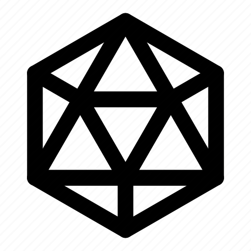 Icosahedron, geometric, polygonal, shape, shapes, symbol, polygon icon - Download on Iconfinder