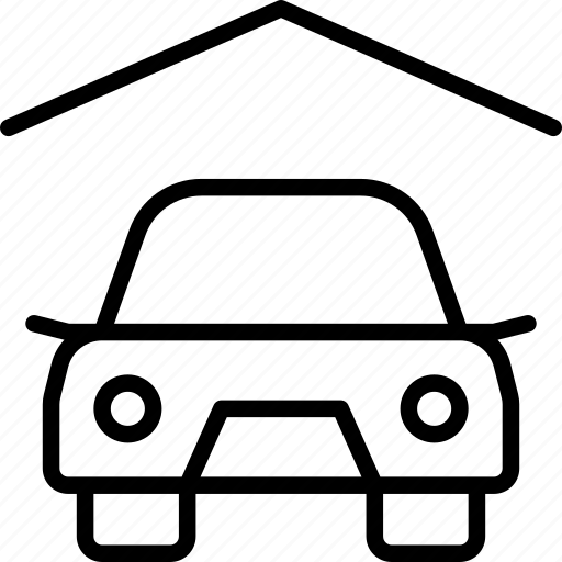 Car, drive, garage, home, roof, vehicle icon - Download on Iconfinder