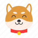 animal, dog, emoji, emoticon, pet, shiba