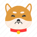 animal, dog, emoji, emoticon, pet, shiba